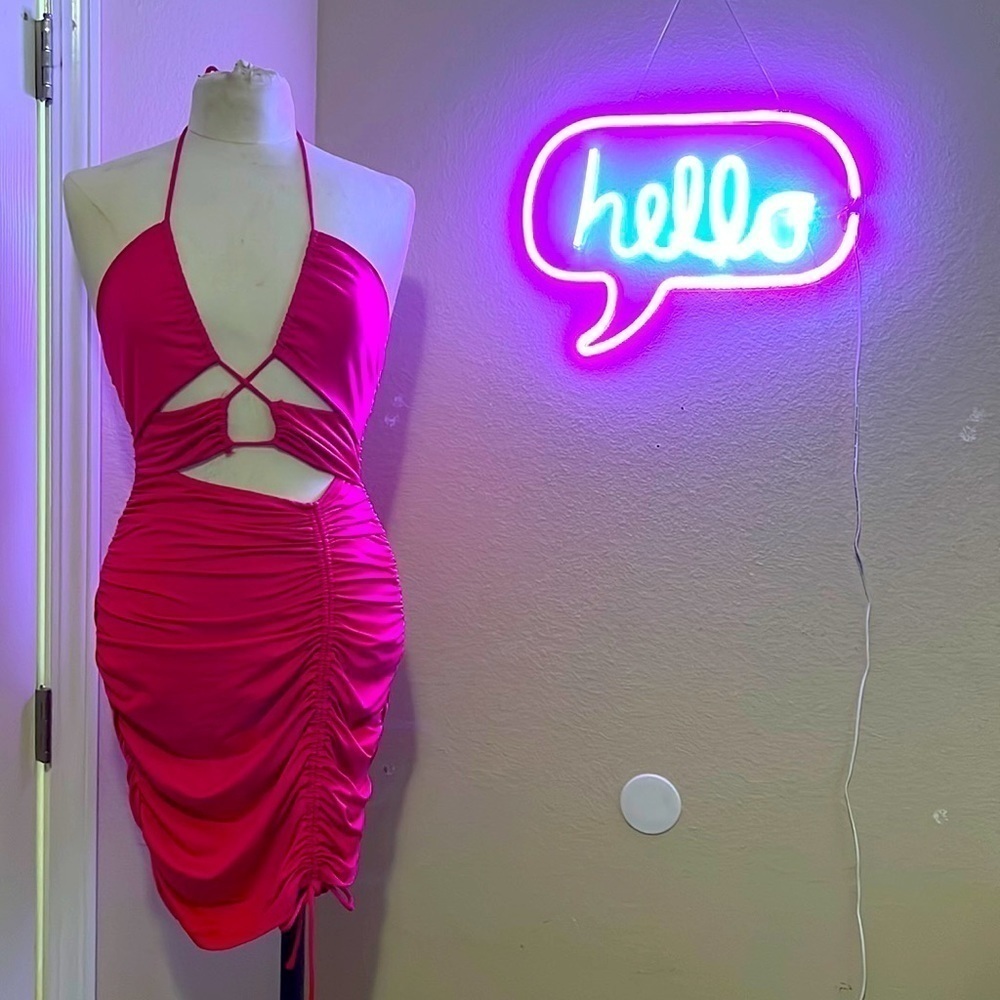 𝅺ALICE ELLE! FIERY AND ICY DRESS HOT PINK